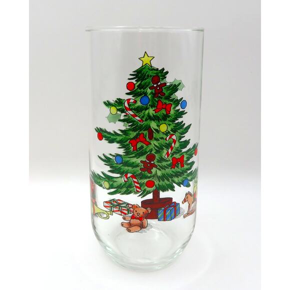 Luminarc NOEL Christmas Tree Glasses 16oz Holiday Highball Tumblers Set of 8 - Picture 3 of 15